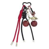 Explosions Miu Style Woven Rope Exquisite Simulation Cherry Fruit Cherry Bag Pendant Keychain Pendant main image 5