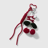 1 Piece Cute Sweet Star Cherry Heart Shape Polyester Velvet Band Zinc Alloy Women's Bag Pendant Keychain main image 3