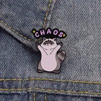 Cartoon Style Cute Bear Cat Alloy Stamping Stoving Varnish Plating Unisex Brooches main image 3