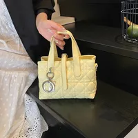 Women's Pu Leather Plaid Solid Color Streetwear Square Zipper Shoulder Bag main image 4
