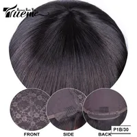 Unisex Ruili Casual Stage Street Real Hair Homogeneous And Oblique Curls Wigs main image 3