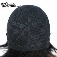 Unisex Ruili Casual Stage Street Real Hair Homogeneous And Oblique Curls Wigs main image 5
