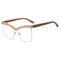 Casual Streetwear Leopard Ac Square Full Frame Glasses main image 4