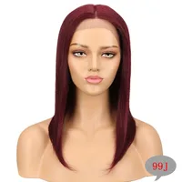Women's Ruili Party Stage Street Real Hair Centre Parting Straight Hair Wigs sku image 5