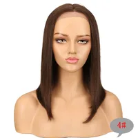 Women's Ruili Party Stage Street Real Hair Centre Parting Straight Hair Wigs sku image 8