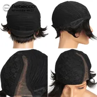 Women's Star Fashion Casual Stage Street Real Hair Side Fringe Short Straight Hair Wigs main image 5