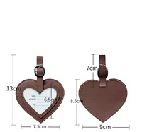 In Stock Color PU Love Heart Bag Anti-lost Simple Luggage Tag Consignment Listing Factory Direct Sales main image 6