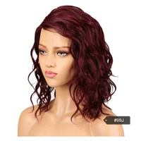 Unisex Star Fashion 1B 2 4 Casual Stage Street Real Hair Homogeneous And Oblique Long Curly Hair Side Bangs Wigs sku image 4