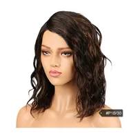 Unisex Star Fashion 1B 2 4 Casual Stage Street Real Hair Homogeneous And Oblique Long Curly Hair Side Bangs Wigs sku image 5