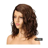 Unisex Star Fashion 1B 2 4 Casual Stage Street Real Hair Homogeneous And Oblique Long Curly Hair Side Bangs Wigs sku image 6