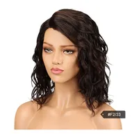 Unisex Star Fashion 1B 2 4 Casual Stage Street Real Hair Homogeneous And Oblique Long Curly Hair Side Bangs Wigs sku image 7