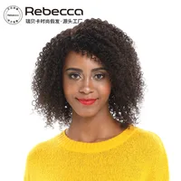 Women's Star Fashion Casual Stage Street Real Hair Homogeneous And Oblique Curls Wigs sku image 3