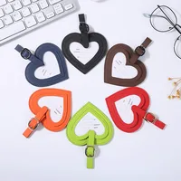 In Stock Color PU Love Heart Bag Anti-lost Simple Luggage Tag Consignment Listing Factory Direct Sales main image 1