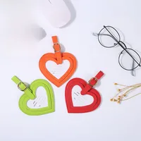 In Stock Color PU Love Heart Bag Anti-lost Simple Luggage Tag Consignment Listing Factory Direct Sales main image 2
