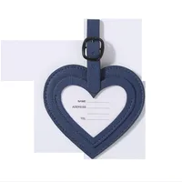 In Stock Color PU Love Heart Bag Anti-lost Simple Luggage Tag Consignment Listing Factory Direct Sales sku image 1