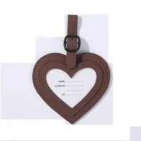 In Stock Color PU Love Heart Bag Anti-lost Simple Luggage Tag Consignment Listing Factory Direct Sales sku image 4