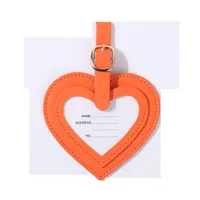 In Stock Color PU Love Heart Bag Anti-lost Simple Luggage Tag Consignment Listing Factory Direct Sales sku image 6