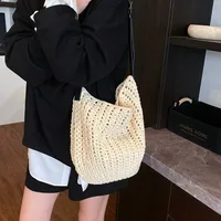 Women's Pu Leather Fabric Solid Color Vacation Streetwear Square Open Tote Bag main image 3