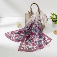 Women's Retro Vacation Beach Flower Polyester Scarf main image 2