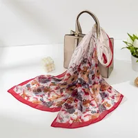 Women's Retro Vacation Beach Flower Polyester Scarf main image 3