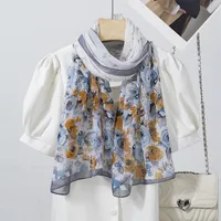 Women's Retro Vacation Beach Flower Polyester Scarf main image 5