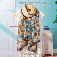 Women's Retro Vacation Beach Flower Polyester Scarf main image 8