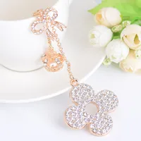 New Style Four Leaf Clover Alloy Women's Bag Pendant Keychain main image 2