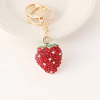 Cute Strawberry Alloy Women's Bag Pendant Keychain main image 2