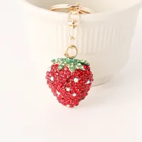 Cute Strawberry Alloy Women's Bag Pendant Keychain main image 4