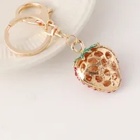 Cute Strawberry Alloy Women's Bag Pendant Keychain main image 5