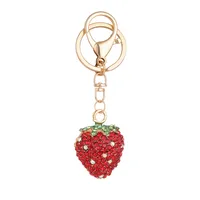Cute Strawberry Alloy Women's Bag Pendant Keychain main image 3
