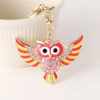 Korean Style Owl Alloy Unisex Bag Pendant Keychain main image 4