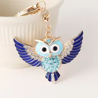 Korean Style Owl Alloy Unisex Bag Pendant Keychain sku image 1