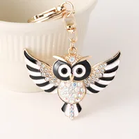 Korean Style Owl Alloy Unisex Bag Pendant Keychain sku image 3