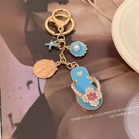 New Style Flower Alloy Women's Bag Pendant Keychain main image 3