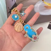 New Style Flower Alloy Women's Bag Pendant Keychain sku image 1