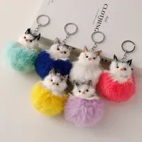 Korean Style Cat Alloy Unisex Bag Pendant Keychain main image 2