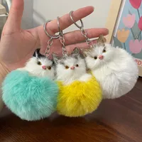 Korean Style Cat Alloy Unisex Bag Pendant Keychain main image 4