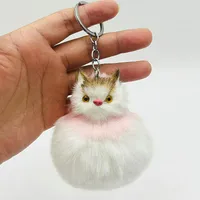 Korean Style Cat Alloy Unisex Bag Pendant Keychain sku image 6