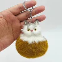 Korean Style Cat Alloy Unisex Bag Pendant Keychain sku image 7