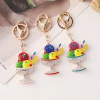 Cute Ice Cream Alloy Women's Bag Pendant Keychain main image 1