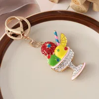 Cute Ice Cream Alloy Women's Bag Pendant Keychain sku image 1