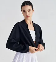 Sport Style Solid Color SZ Woven Standing Collar Active Tops Coat sku image 6