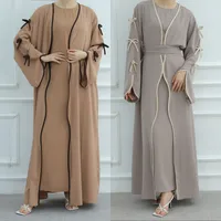 Women's Adults Solid Color Bowknot Abaya main image 2