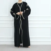 Women's Adults Solid Color Bowknot Abaya sku image 1