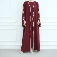 Women's Adults Solid Color Bowknot Abaya sku image 7
