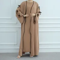 Women's Adults Solid Color Bowknot Abaya sku image 10