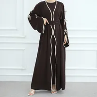 Women's Adults Solid Color Bowknot Abaya sku image 15
