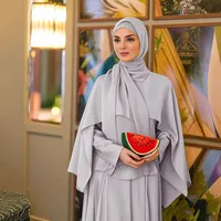 Women's Adults Solid Color Lace-Up Abaya main image 4
