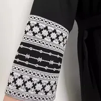 Women's Adults Color Block Lace-Up Abaya main image 2